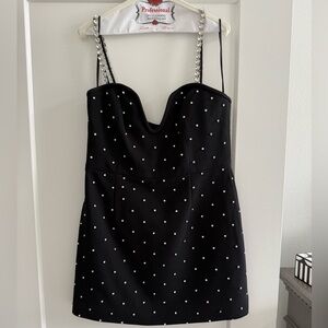Rebecca Vallance crystal-studded mini dress